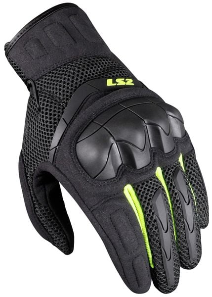 LS2 Kubra męskie rękawiczki motocyklowe letnie antracyt/żółty M. Zielone rękawiczki L2S, na lato, bez wzorów, z meshu. Za 354.25 zł.