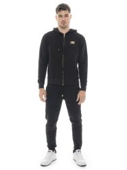 Dres męski Leone 1947 Apparel z kapturem i zamkiem na zimę prosty krój. Czarne komplety dresowe LEONE 1947 APPAREL, m, bez wzorów, z bawełny, bez ramiączek. Za 252.56 zł.