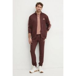 Dres Basic 3-Stripes French Terry Rozmiar XL Czerwony - JI8872. Brązowe komplety dresowe Adidas, xl, bez wzorów, z dresówki, bez ramiączek. Za 250.00 zł.