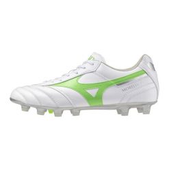 Buty piłkarskie Mizuno Morelia II Pro FG. Białe buty do biegania Mizuno, bez wzorów, bez zapięcia, do biegania. W wyprzedaży za 426.60 zł.