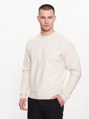 Calvin Klein Sweter K10K110401 Beżowy Regular Fit. Brązowe swetry rozpinane CALVIN KLEIN, l, bez wzorów, z syntetyku, bez kołnierzyka, bez ramiączek. Za 389.99 zł.