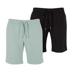 Shorty Męskie Twill Rozciągliwe 2pak. Brązowe szorty Urban Classics, l, bez wzorów, sportowe. Za 222.99 zł.