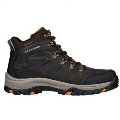 Buty trekkingowe męskie Skechers Relment Daggett. Czarne buty trekkingowe Skechers, bez wzorów, z gumy, za kostkę, bez zapięcia, trekkingowe. Za 387.00 zł.