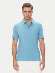 Calvin Klein Polo Supima LV04LB276G Niebieski Regular Fit. Niebieskie koszulki polo CALVIN KLEIN, m, bez wzorów, z bawełny, bez kołnierzyka, bez ramiączek. Za 349.99 zł.