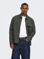 ONLY & SONS Kurtka koszulowa w kolorze khaki rozmiar: L. Brązowe kurtki Only & Sons, l, bez wzorów, bez kaptura. Za 179.95 zł.