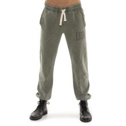 Spodnie dresowe z bawełna na co dzień na siłownię. Zielone spodnie materiałowe LEONE 1947 APPAREL, na co dzień, bez wzorów, z bawełny, sportowe. W wyprzedaży za 124.24 zł.