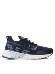 EA7 Emporio Armani Sneakersy X8X130 XK309 S339 Granatowy. Niebieskie buty sportowe casual EA7 Emporio Armani, bez wzorów, z materiału, bez zapięcia. Za 699.99 zł.