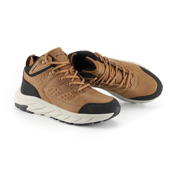 Buty męskie miejskie Alpine Pro Defet. Brązowe buty turystyczne Alpine Pro, na jesień, bez wzorów, z materiału, bez zapięcia, trekkingowe. Za 259.00 zł.