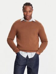 Tommy Jeans Sweter DM0DM21787 Brązowy Regular Fit. Brązowe swetry rozpinane Tommy Jeans, m, bez wzorów, z bawełny, bez kołnierzyka, bez ramiączek. Za 389.99 zł.