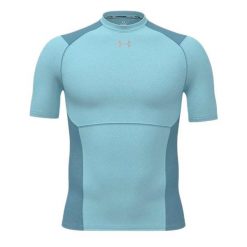 Koszulka termoaktywna Under Armour HeatGear® Elite. Niebieskie odzież kompresyjna Under Armour, l, bez wzorów, z elastanu, na fitness i siłownię. Za 225.60 zł.