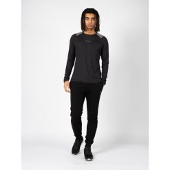 Longsleeve treningowy męski. Czarne bluzki z długim rękawem Champion, l, bez wzorów, z poliesteru, bez kołnierzyka, bez ramiączek. Za 129.00 zł.