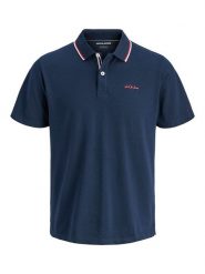 Jack & Jones Koszulka polo "Blaze" w kolorze granatowym rozmiar: M. Niebieskie koszulki polo Jack & Jones, m, bez wzorów, bez kołnierzyka, bez ramiączek. Za 83.42 zł.
