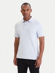 Calvin Klein Polo LV04LB276G Biały Regular Fit. Białe koszulki polo CALVIN KLEIN, m, bez wzorów, z bawełny, bez kołnierzyka, bez ramiączek. Za 329.99 zł.