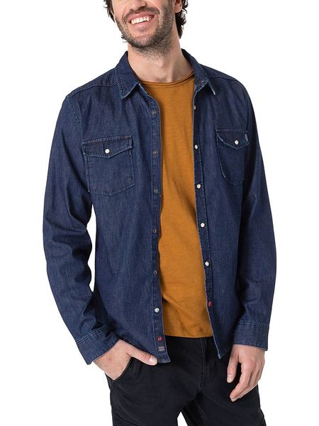 Timezone Koszula dżinsowa w kolorze niebieskim rozmiar: XXL. Niebieskie koszule Timezone, xxl, bez wzorów, bez kołnierzyka, bez ramiączek. Za 109.00 zł.