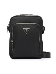 Guess Saszetka HMECRN P3463 Czarny. Czarne saszetki i nerki Guess, z aplikacjami, z materiału. Za 259.99 zł.