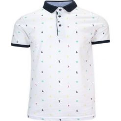 Koszulka POLO, Biała w Kotwice, Marinistyczna, Męska, Krótki Rękaw, T-shirt. Białe bluzki z długim rękawem Le Marin, l, bez wzorów, z bawełny, bez kołnierzyka, bez ramiączek. Za 145.00 zł.