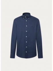 Hackett London Koszula - Regular fit - w kolorze granatowym rozmiar: XXL. Niebieskie koszule Hackett London, xxl, bez wzorów, z bawełny, bez kołnierzyka, bez ramiączek. Za 176.91 zł.