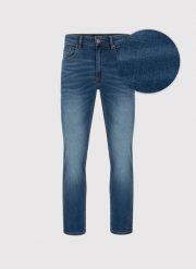 PAKO LORENTE - Granatowe spodnie męskie jeans. Spodnie materiałowe Pako Lorente, na co dzień, m, bez wzorów, z bawełny, casualowe. Za 399.99 zł.