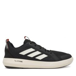 Trekkingi adidas. Czarne buty trekkingowe Adidas, bez wzorów, bez zapięcia. Za 419.99 zł.