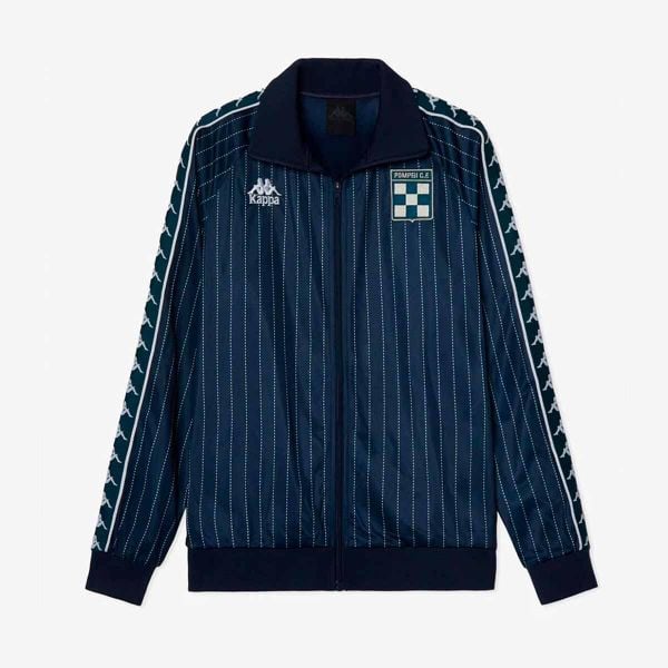 Kurtka z dresu Kappa 222 Banda Dela. Białe kurtki Kappa, m, z aplikacjami, z dresówki, bez kaptura. Za 400.95 zł.