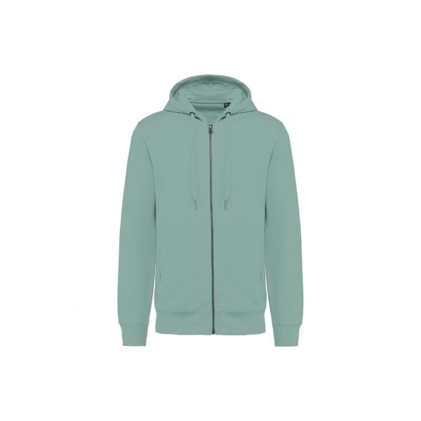 Ekologiczna rozpinana bluza z kapturem Kariban French Terry. Zielone bluzy z kapturem KARIBAN, xs, bez wzorów, z bawełny, z kapturem. Za 117.50 zł.