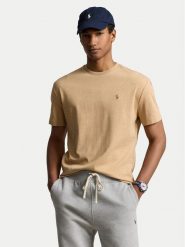 Polo Ralph Lauren T-Shirt 710740727072 Beżowy Slim Fit. Brązowe koszulki polo Polo Ralph Lauren, m, bez wzorów, z bawełny, bez kołnierzyka, bez ramiączek. Za 319.99 zł.