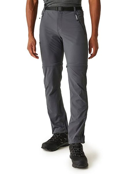 Regatta Spodnie funkcyjne Zipp-Off "Xert III" w kolorze antracytowym rozmiar: 50. Czarne spodnie treningowe długie Regatta, bez wzorów, z materiału. Za 148.61 zł.