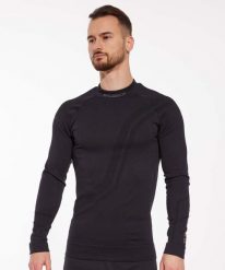 Bluza męska z wełną merino Brubeck THERMO WOOL by Pustelnik. Czarne bielizna termoaktywna Brubeck, na zimę, m, bez wzorów, z dzianiny, bez ramiączek, narciarskie. Za 243.99 zł.