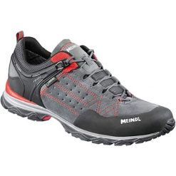 Buty turystyczne męskie Meindl Ontario Gore-Tex. Czerwone buty trekkingowe MEINDL, bez wzorów, z gore-texu, bez zapięcia. Za 797.99 zł.