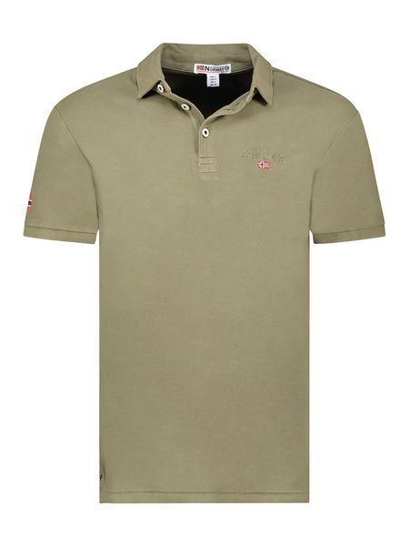 Geographical Norway Koszulka polo "Kars" w kolorze khaki rozmiar: XXL. Brązowe koszulki polo Geographical Norway, xxl, bez wzorów, z bawełny, bez kołnierzyka, bez ramiączek. Za 106.38 zł.