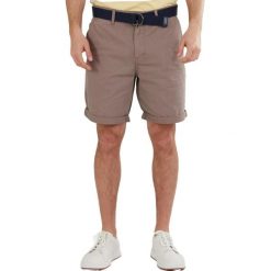 Spodenki turystyczne męskie Fundango North Shore Chino Shorts. Brązowe eleganckie spodnie Fundango, na zimę, m, z bawełny, sportowe. Za 219.00 zł.