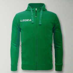 Bluza Junior Sarajevo Full Zip do biegania zielona. Zielone bluzy z kapturem Legea, m, bez wzorów, z bawełny, z kapturem, do biegania. W wyprzedaży za 180.00 zł.