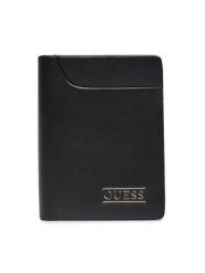 Guess Portfel New Boston Slg SMNEBR LEA46 Czarny. Czarne portfele Guess, z aplikacjami, ze skóry. Za 229.99 zł.