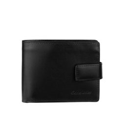 Czarny składany portfel męski skórzany Canaletto PM1501s163 RFID GR. Czarne portfele bez wzorów, ze skóry. Za 151.05 zł.