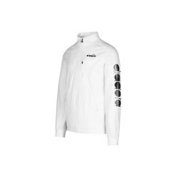 Bluza męska DIADORA FZ JACKET. Białe bluzy Diadora, m, bez wzorów, bez kaptura. Za 169.99 zł.