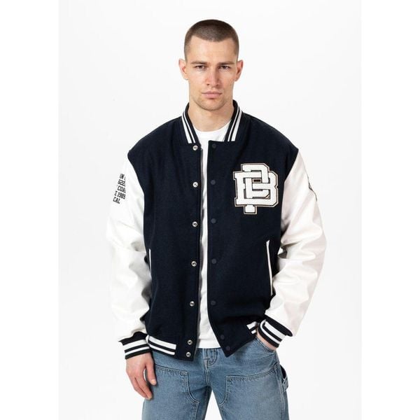 Kurtka przejściowa męska Pitbull Fisher. Niebieskie kurtki PITBULL, m, bez wzorów, bez kaptura. Za 349.00 zł.