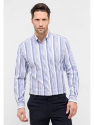 Eterna Koszula - Modern fit - w kolorze biało-szaro-niebieskim rozmiar: 38. Niebieskie koszule Eterna, bez wzorów, z bawełny, bez kołnierzyka, bez ramiączek. Za 118.01 zł.