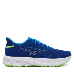 Buty do biegania Mizuno. Niebieskie buty do biegania Mizuno, bez wzorów, bez zapięcia, do biegania, mizuno wave. Za 389.99 zł.