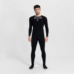 Spodnie rowerowe męskie Rogelli Core. Czarne spodenki rowerowe Rogelli, m, bez wzorów, z materiału, rowerowe. Za 354.99 zł.