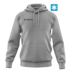 Bawełniana bluza Givova Hoodie szara. Czarne bluzy Givova, bez wzorów, z bawełny, bez kaptura. Za 102.24 zł.
