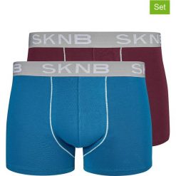 Bokserki (2 pary) w kolorze niebieskim i bordowym. Bokserki Skiny. W wyprzedaży za 42.95 zł.