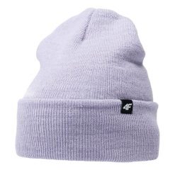 Czapka Zimowa 4F. Fioletowe czapki zimowe 4F, bez wzorów. Za 72.99 zł.