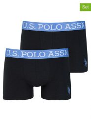 U.S. Polo Assn. Bokserki (2 pary) w kolorze czarnym rozmiar: XXL. Czarne bokserki U.S. Polo Assn., s, bez wzorów. Za 65.85 zł.