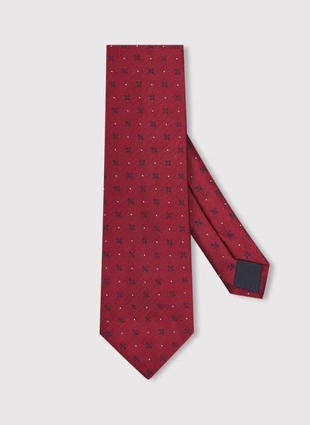 PAKO LORENTE - Czerwony krawat męski w mikrowzór. Czerwone krawaty i muchy Pako Lorente, bez wzorów, z poliesteru. Za 99.99 zł.