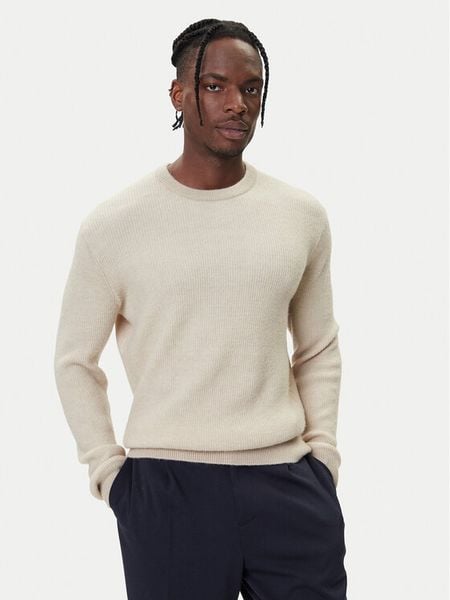 Guess Sweter M5BR20 Z0482 Beżowy Regular Fit. Brązowe swetry rozpinane Guess, l, z aplikacjami, z syntetyku, bez kołnierzyka, bez ramiączek. Za 229.99 zł.