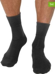 Nur Die Skarpety (2 pary) w kolorze antracytowym rozmiar: 43-46. Czarne skarpety Nur Die, bez wzorów, prążkowane. Za 39.21 zł.