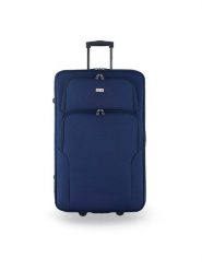 Semi Line Walizka duża T5681-3 Granatowy. Niebieskie walizki Semi-line, bez wzorów, z materiału, duże. Za 249.99 zł.
