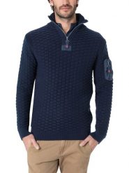 Timezone Sweter w kolorze granatowym rozmiar: L. Niebieskie swetry nierozpinane Timezone, l, bez wzorów, bez kołnierzyka, bez ramiączek. Za 131.74 zł.