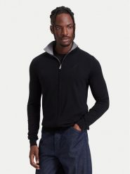 KARL LAGERFELD Kardigan 655004 564399 Czarny Regular Fit. Czarne swetry rozpinane KARL LAGERFELD, m, bez wzorów, z wełny, bez kołnierzyka, bez ramiączek. Za 839.99 zł.