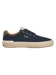 Pepe Jeans FOOTWEAR Skórzane sneakersy w kolorze granatowym rozmiar: 44. Niebieskie buty sportowe casual Pepe Jeans FOOTWEAR, bez wzorów, z jeansu, bez zapięcia. Za 128.55 zł.